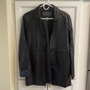 Black leather jacket Banana Republic
